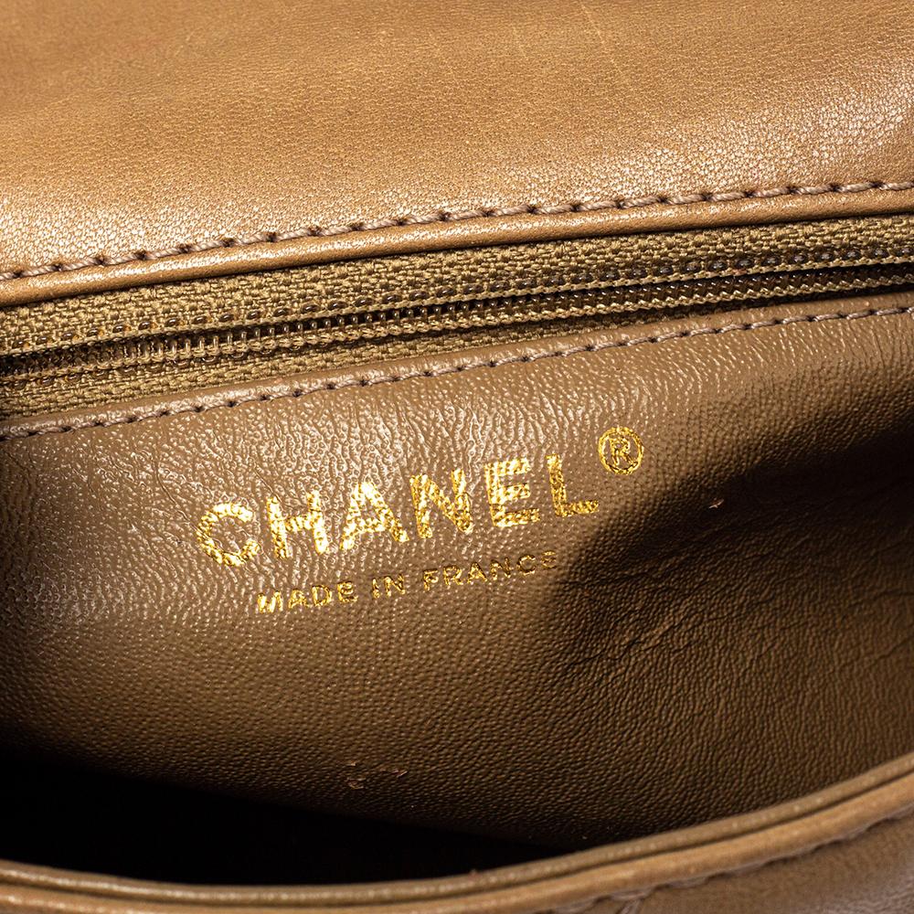 Chanel Beige Leather Paris-Rome Coco Top Handle Bag 2