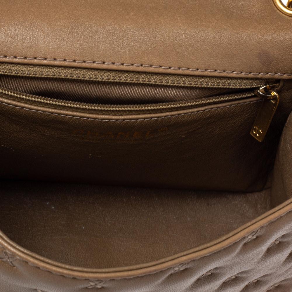 Chanel Beige Leather Paris-Rome Coco Top Handle Bag 3