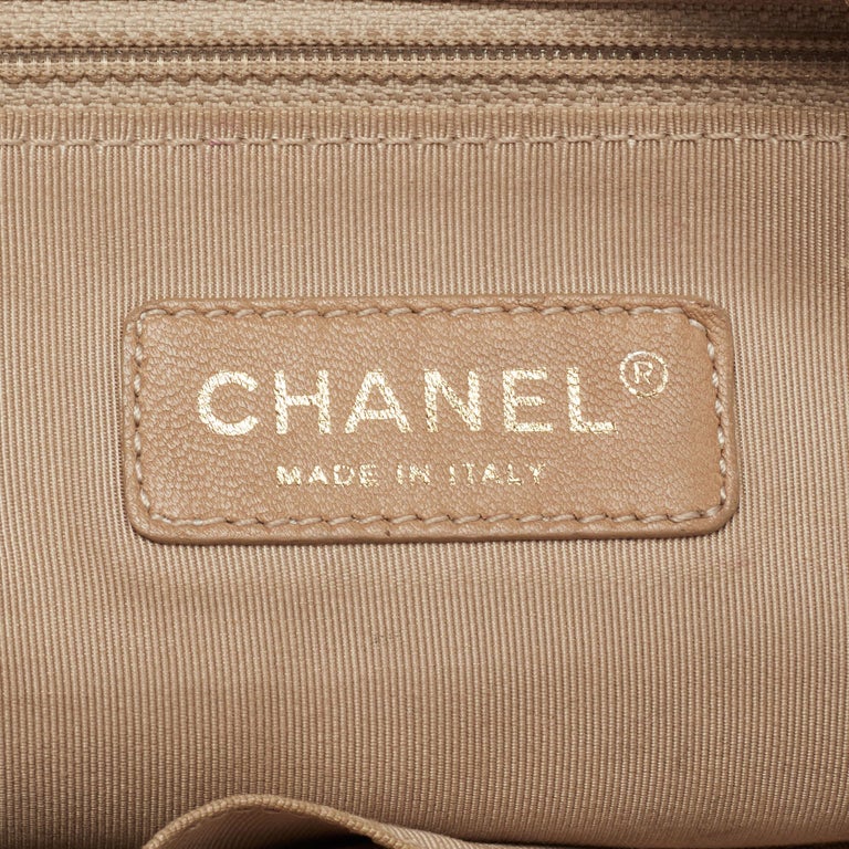Chanel Beige Leather Wild Stitch Tote For Sale 5