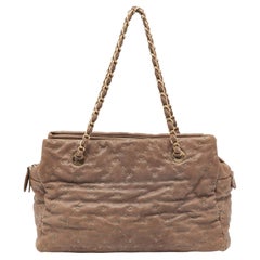 Chanel Beige Leather Wild Stitch Tote