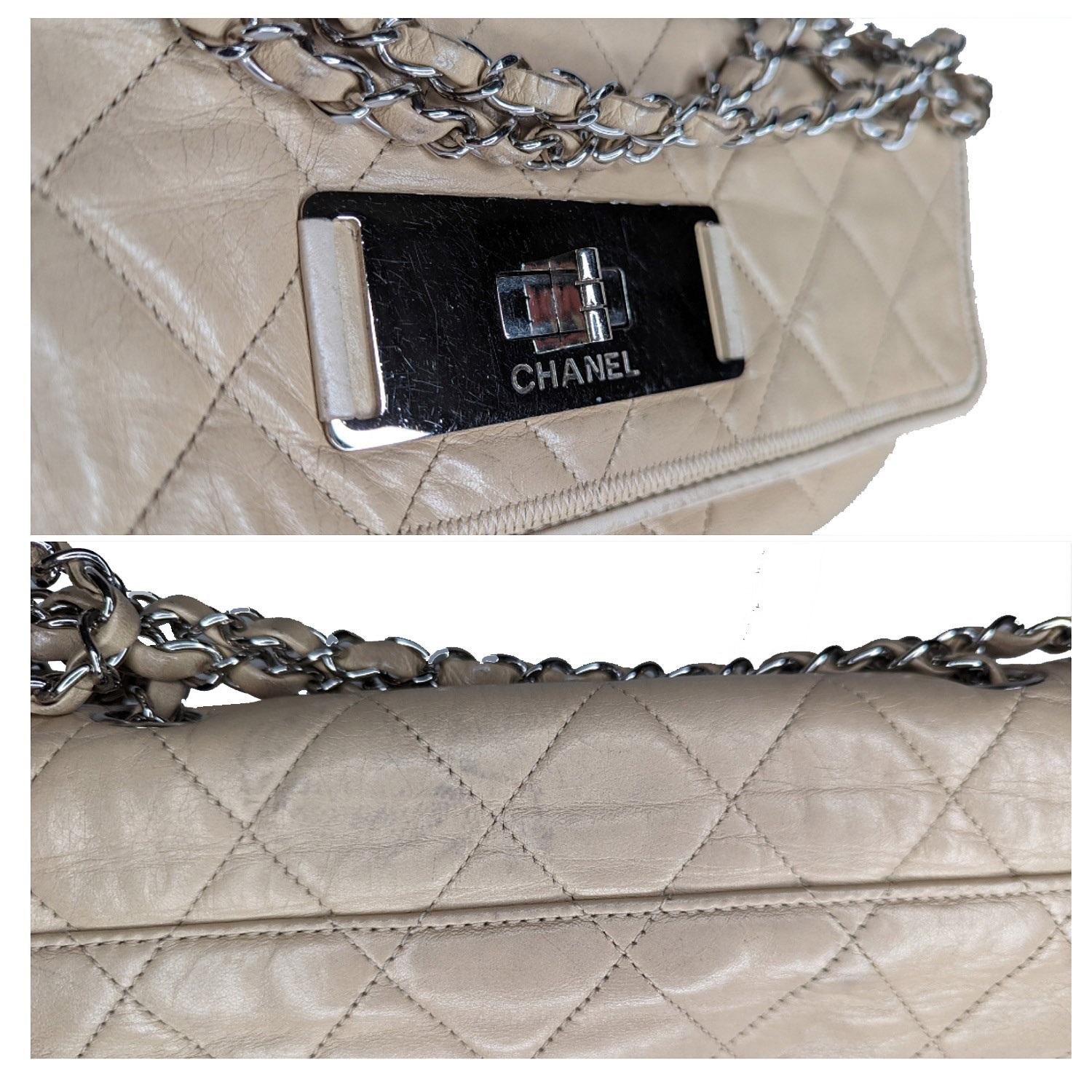 Chanel Beige Mademoiselle East-West Flap For Sale 5