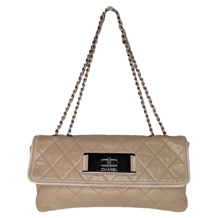 Chanel Beige Mademoiselle East-West Flap For Sale at 1stDibs