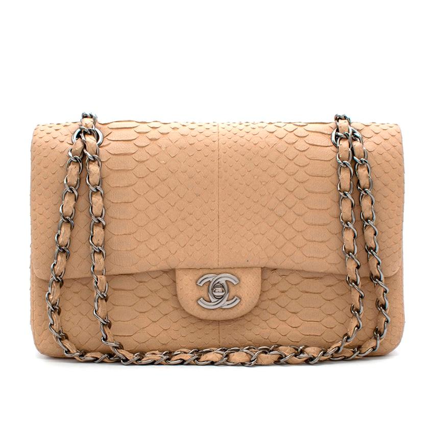 Chanel Beige Matte Python Classic Double Flap Bag

One of the most desirable bags in the world the Chanel classic flap is a super versatile style that can be worn with any look and cherished for years. This one of a kind exotic variation in