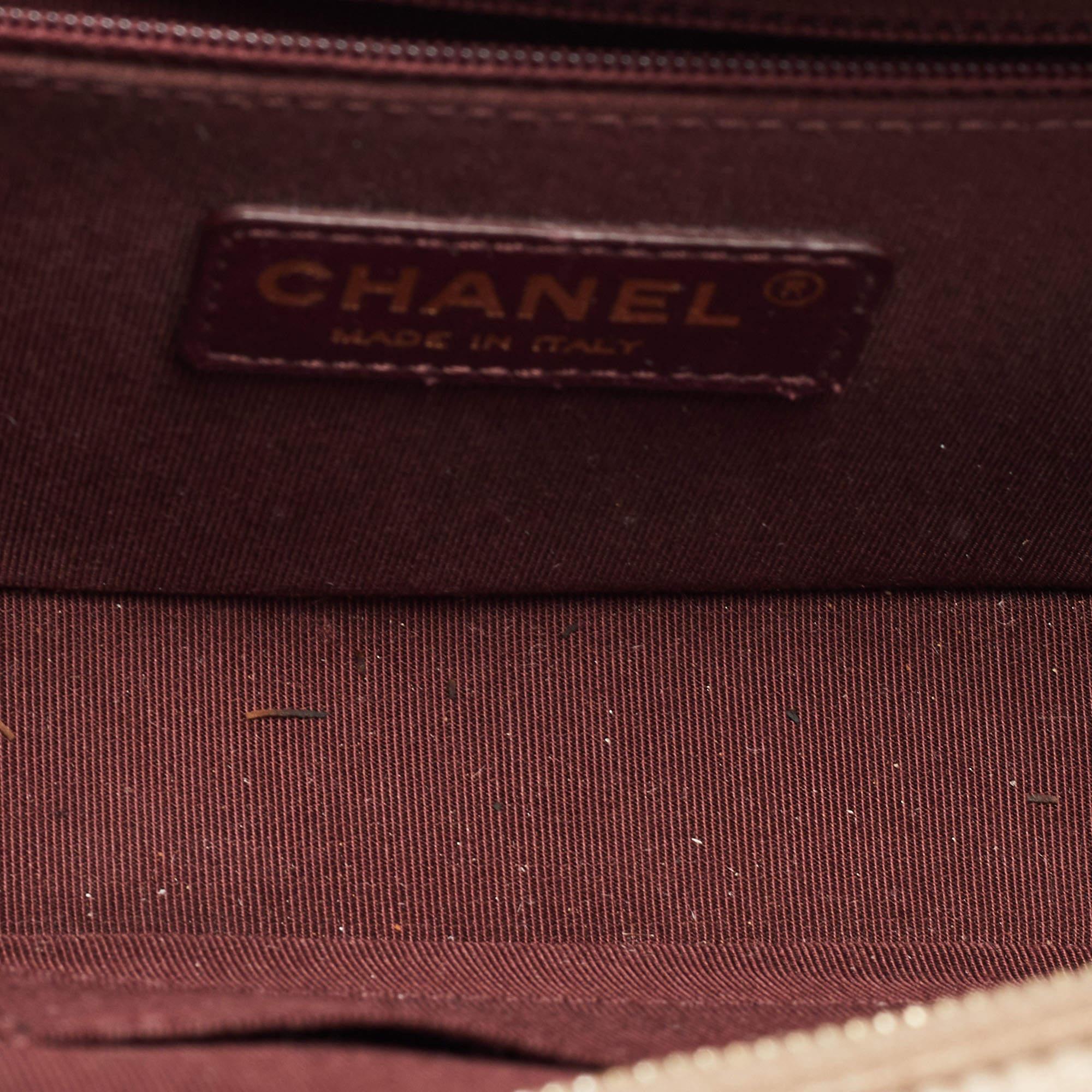 Chanel Beige Mixed Quilted Leather Small Coco Boy Camera Case Bag 7