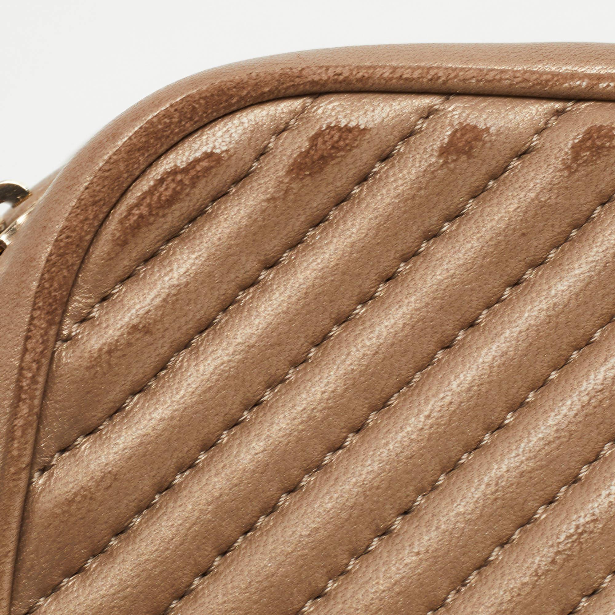 Chanel Beige Mixed Quilted Leather Small Coco Boy Camera Case Bag 8
