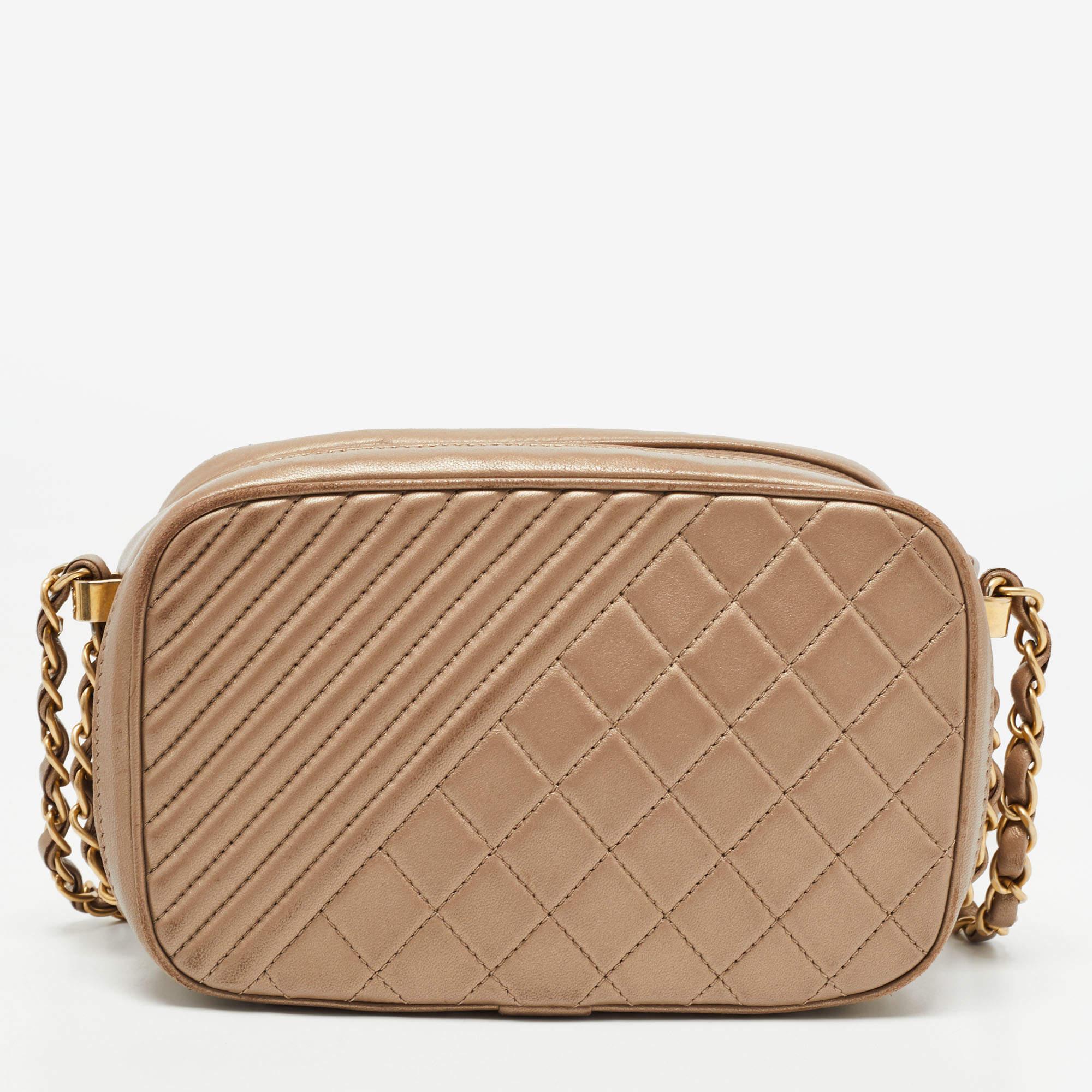 Chanel Coco Boy Camera Bag Quilted Leather Small - 2 For Sale on 1stDibs