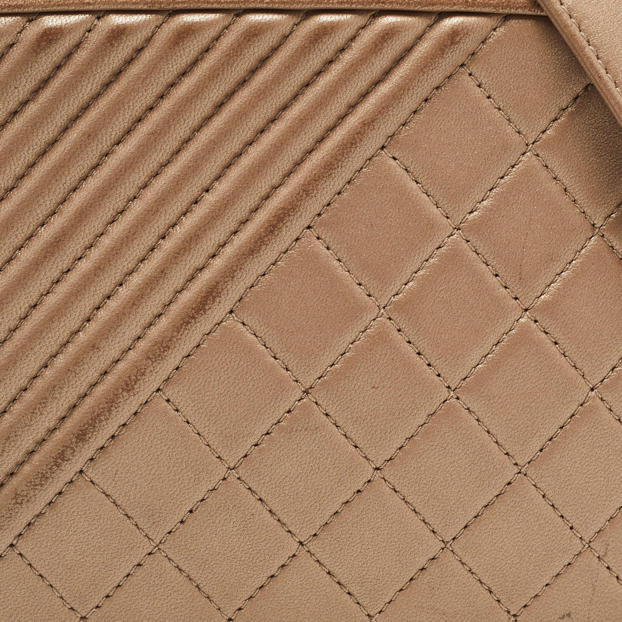 Chanel Beige Mixed Quilted Leather Small Coco Boy Camera Case Bag 4