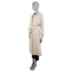 CHANEL beige & multi cotton & linen 2017 17C CUBA BELTED TWEED Jacket 34 XS