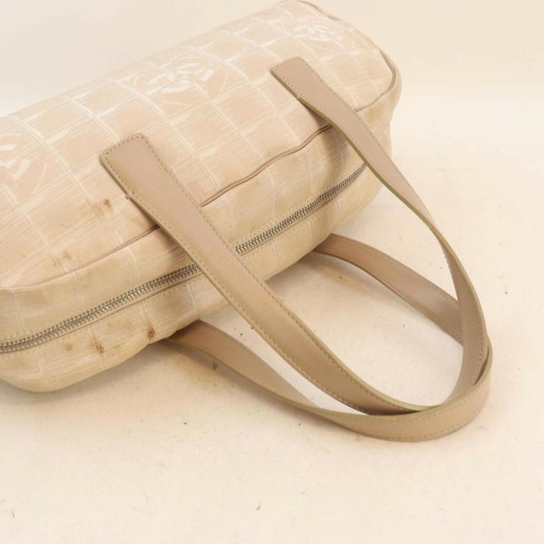 Chanel Beige New Lin Boston Bag 52cc84s at 1stDibs