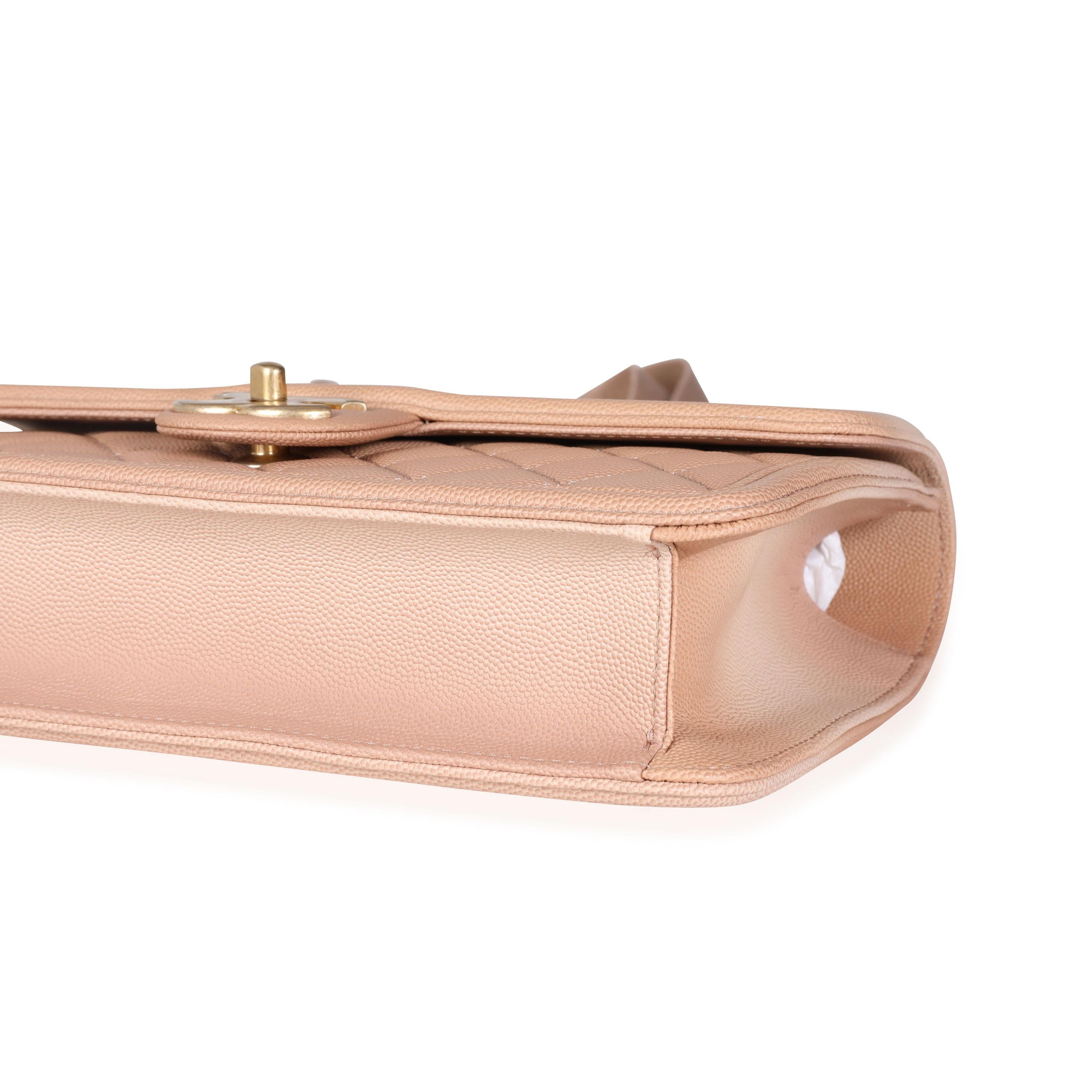 Chanel Beige Ombré gesteppt Kaviar Sonnenuntergang am Meer Tasche für Damen oder Herren