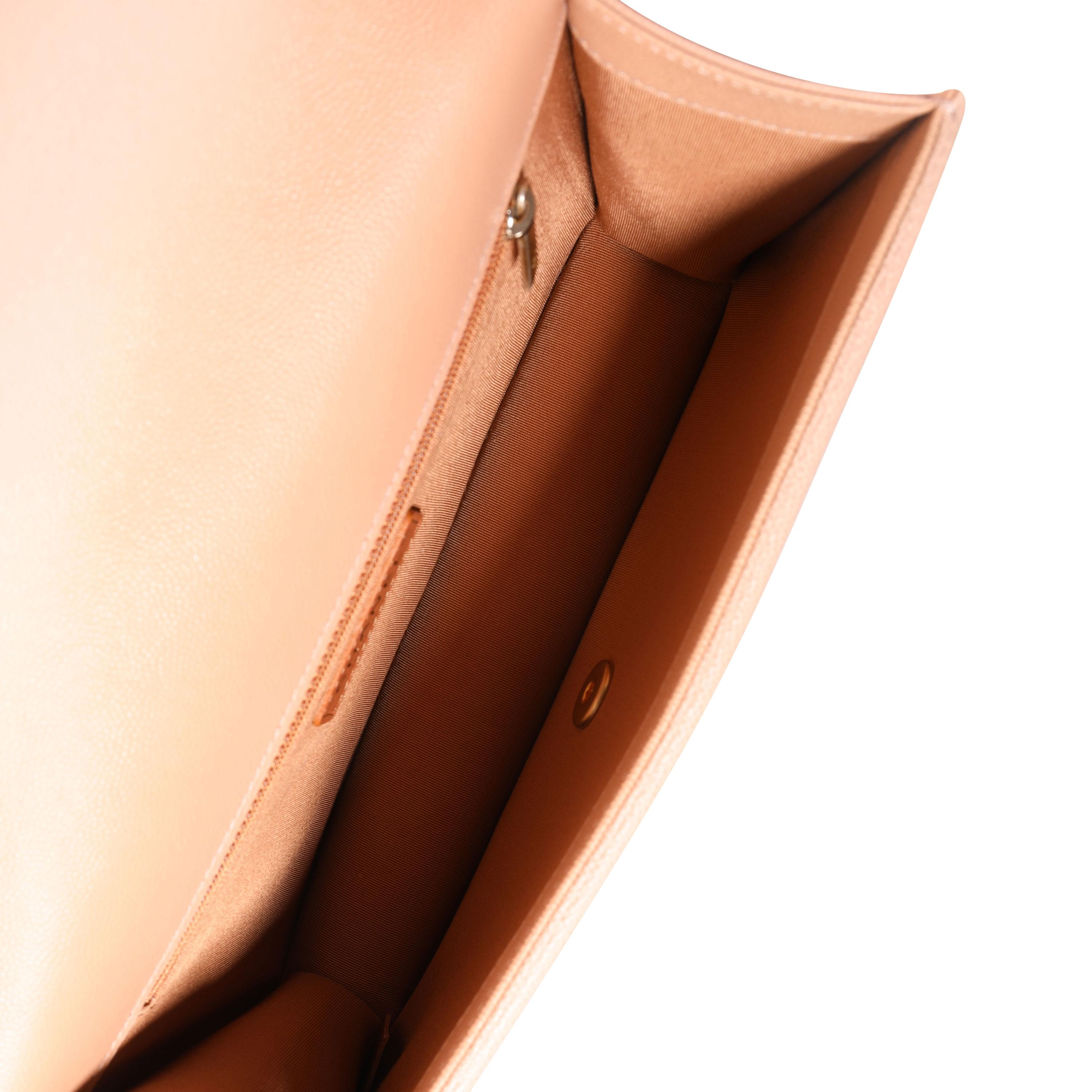 Chanel Beige Ombré gesteppt Kaviar Sonnenuntergang am Meer Tasche 1