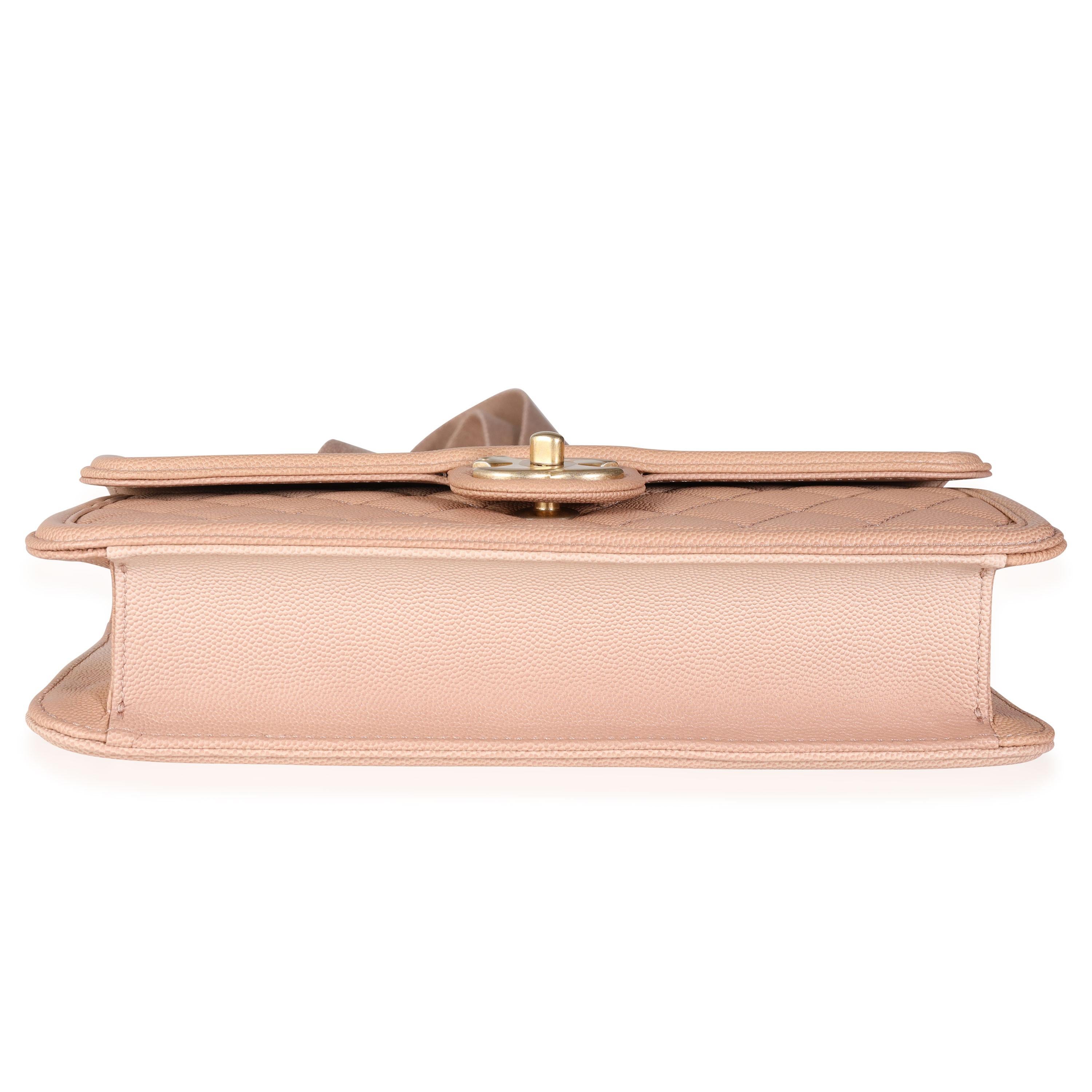 Chanel Beige Ombré gesteppt Kaviar Sonnenuntergang am Meer Tasche 3