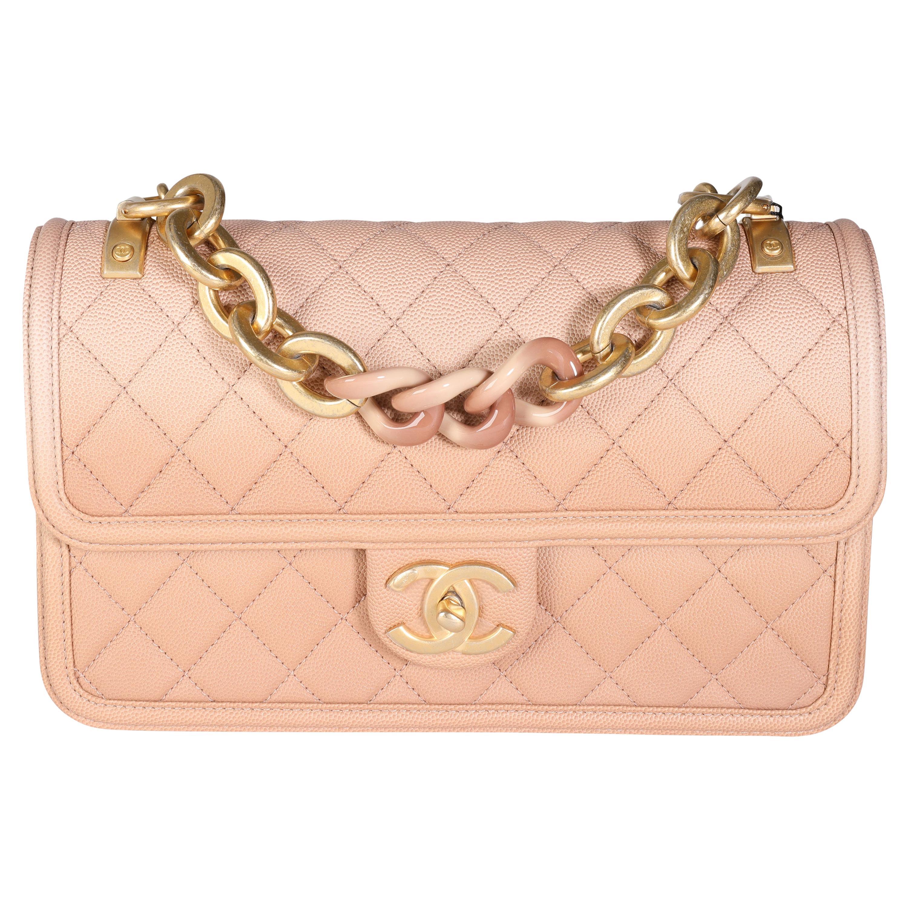 Chanel Beige Ombré Quilted Caviar Sunset By The Sea Bag For Sale At 1Stdibs