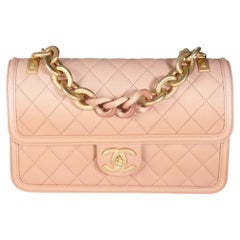 Chanel Beige Ombré gesteppt Kaviar Sonnenuntergang am Meer Tasche