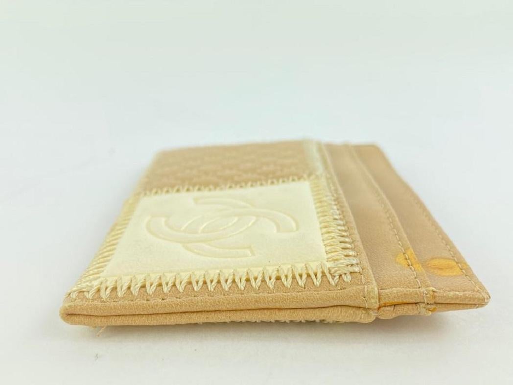 Chanel Beige Ostrich Card Holder CC Wallet Case 24CC1117   7