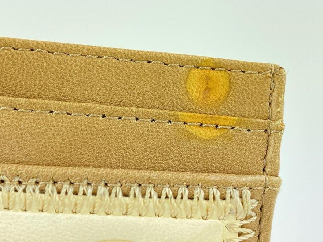 Chanel Beige Ostrich Card Holder CC Wallet Case 24CC1117   8