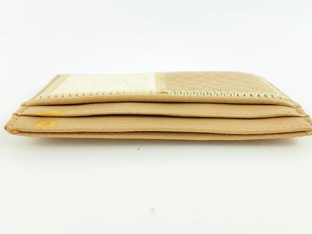 Chanel Beige Ostrich Card Holder CC Wallet Case 24CC1117   3