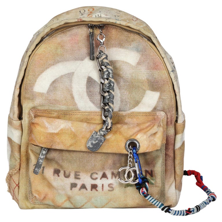 Graffiti cloth backpack Chanel Beige in Cloth - 33713242