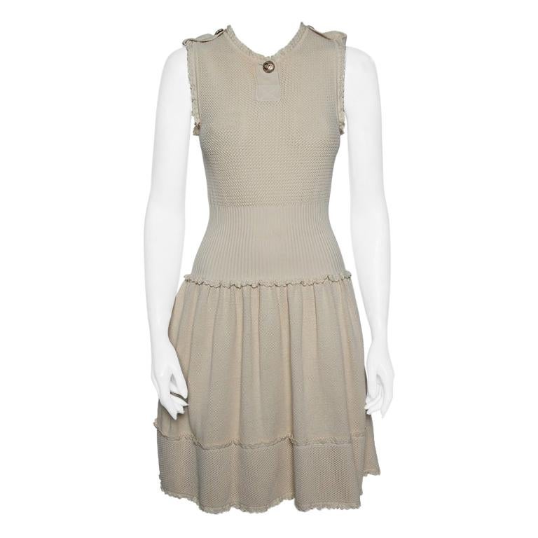sachin and babi light blue dress ASOS DESIGN drop waist flare mini dress in oat