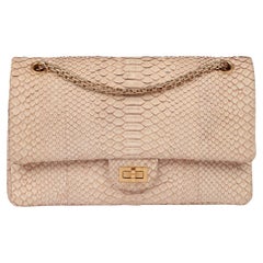 Chanel Beige Python Leather 226 2.55 Reissue Double Flap Bag