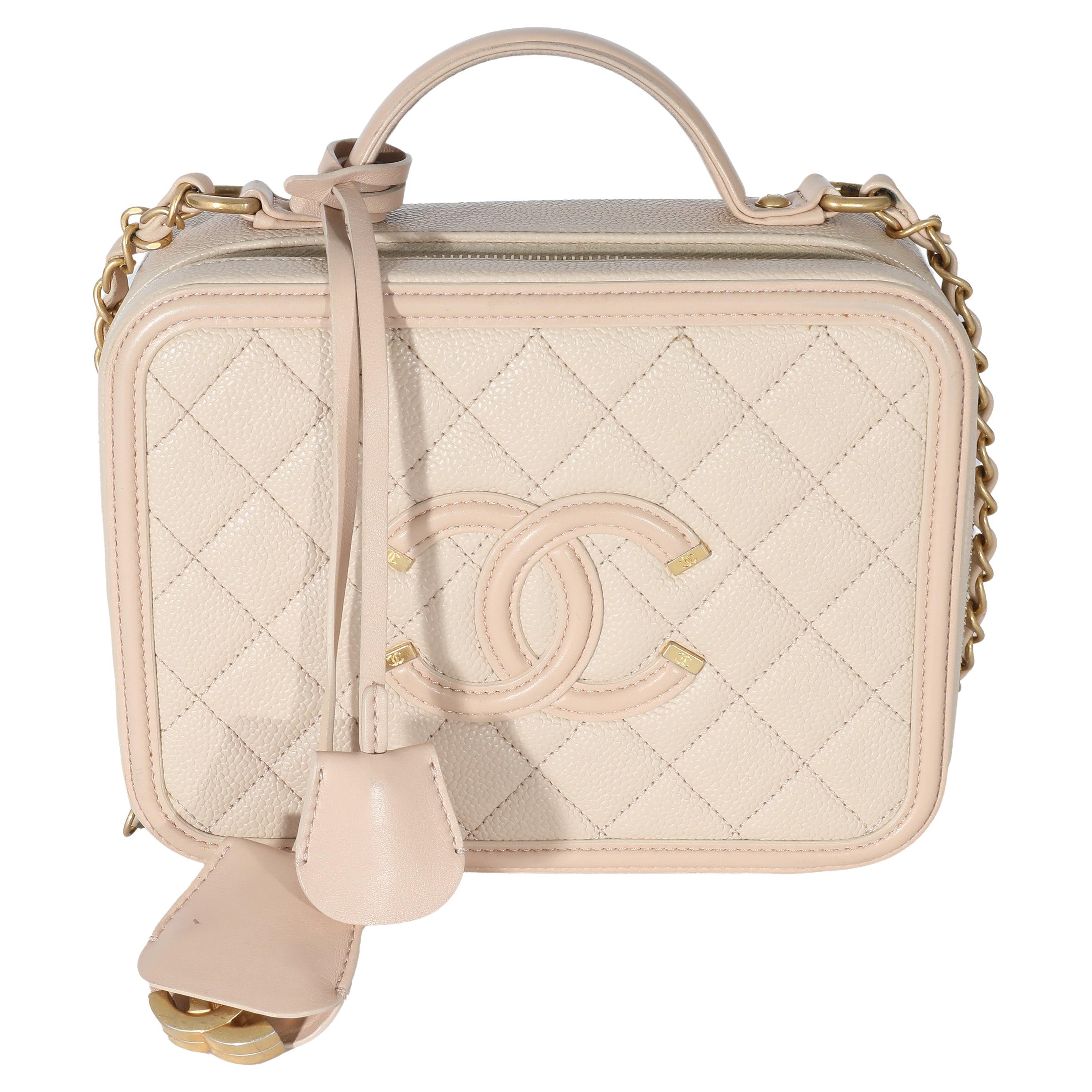 Chanel Pink PVC & Multicolor Patent Leather CC Vanity Case