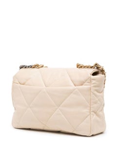 Chanel Beige Quilted  19 Flap Bag