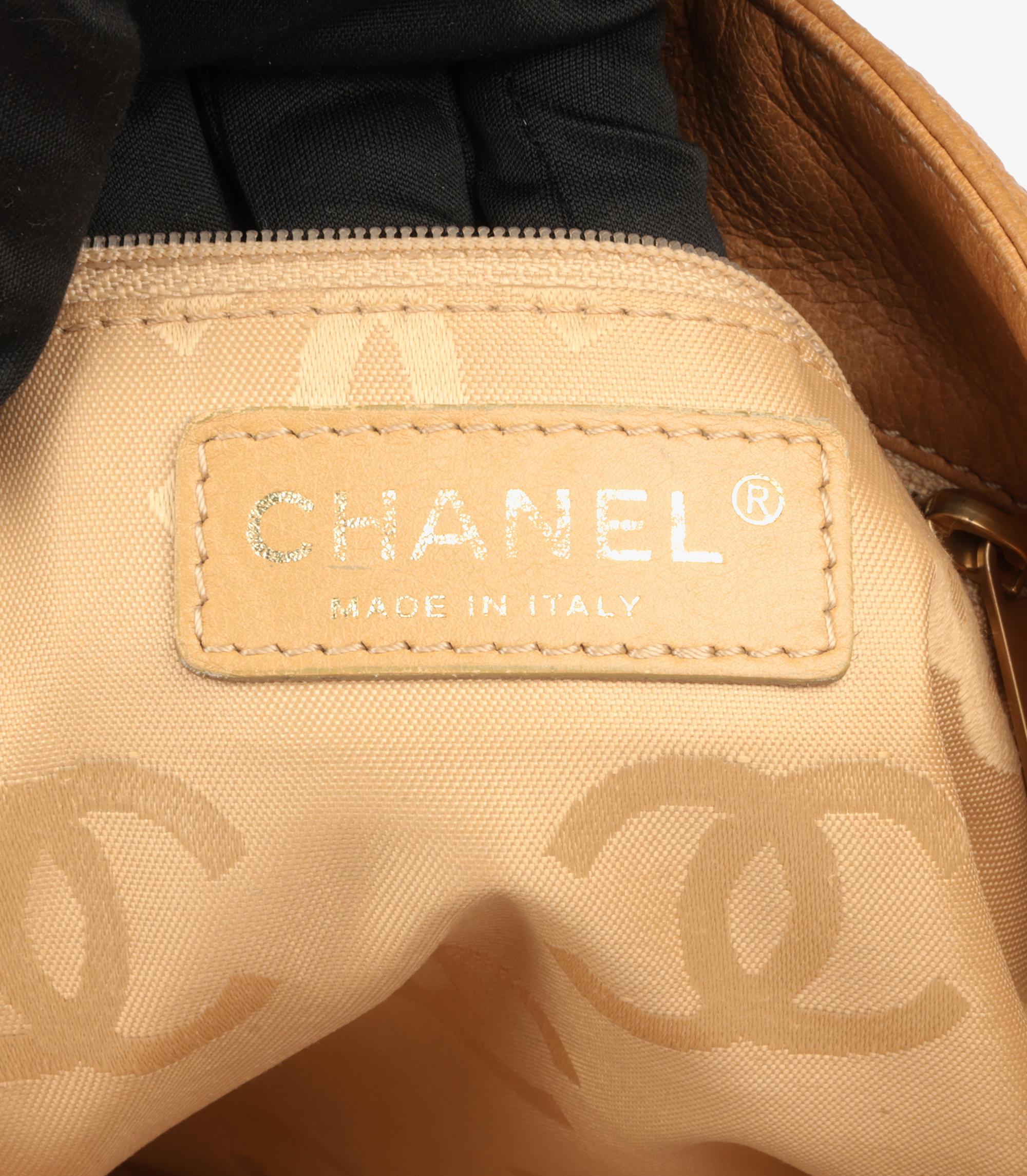 Chanel Beige Quilted Calfskin Leather Wild Stitch Timeless Shoulder Bag 6