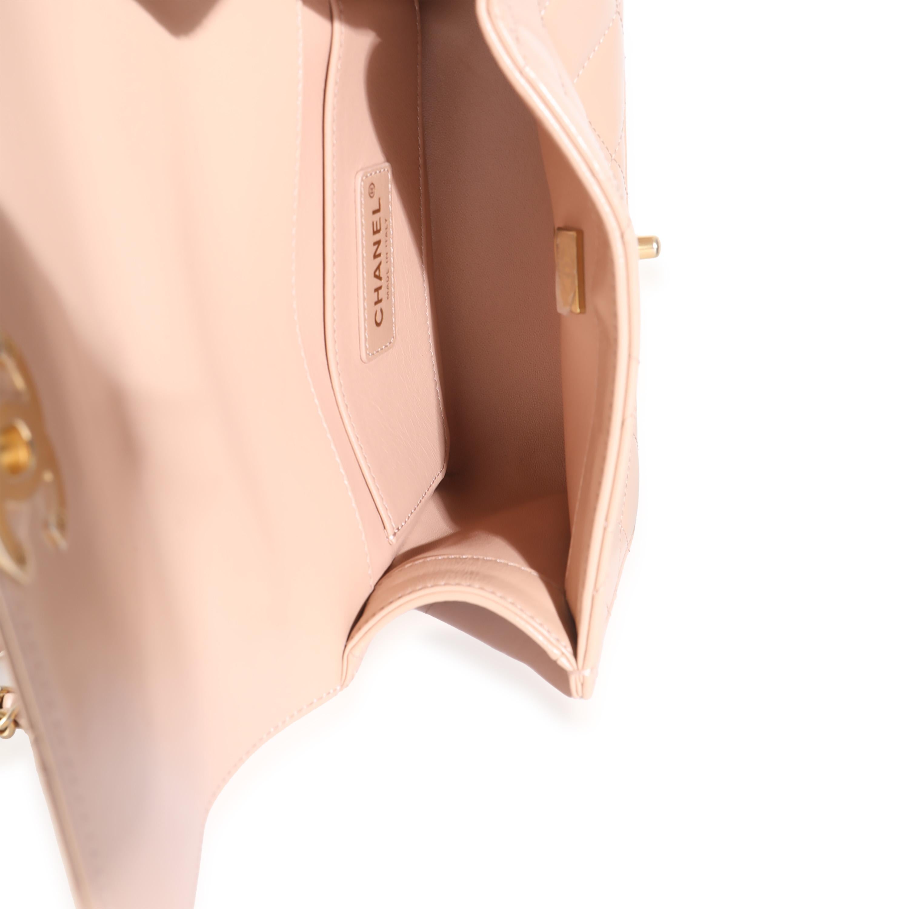 Chanel Beige Quilted Calfskin Mini Perfect Fit Flap Bag 1