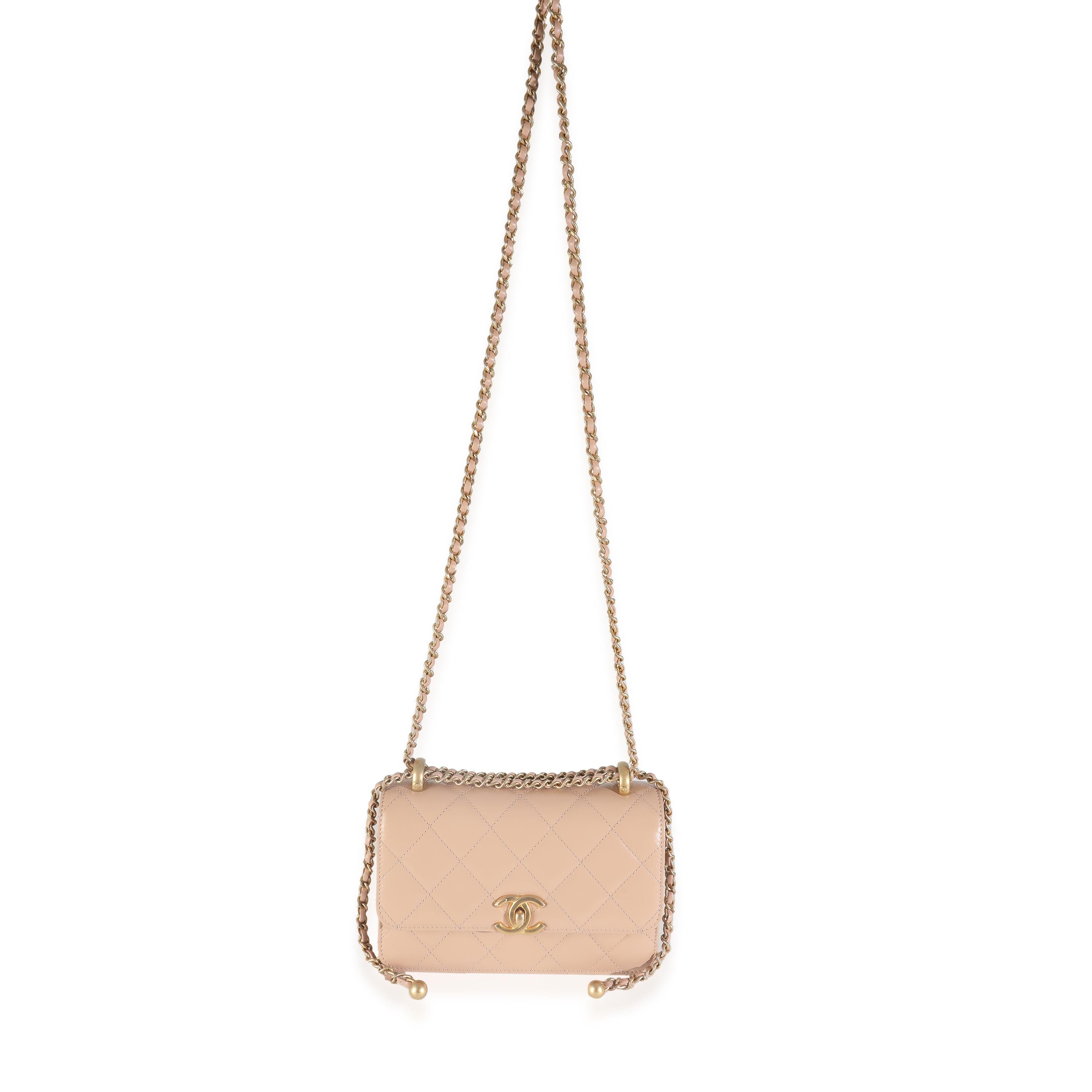 Chanel Beige Quilted Calfskin Mini Perfect Fit Flap Bag 2
