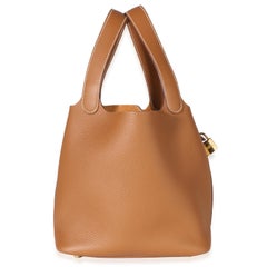 Hermès Gold Clemence Picotin Lock 22 GHW