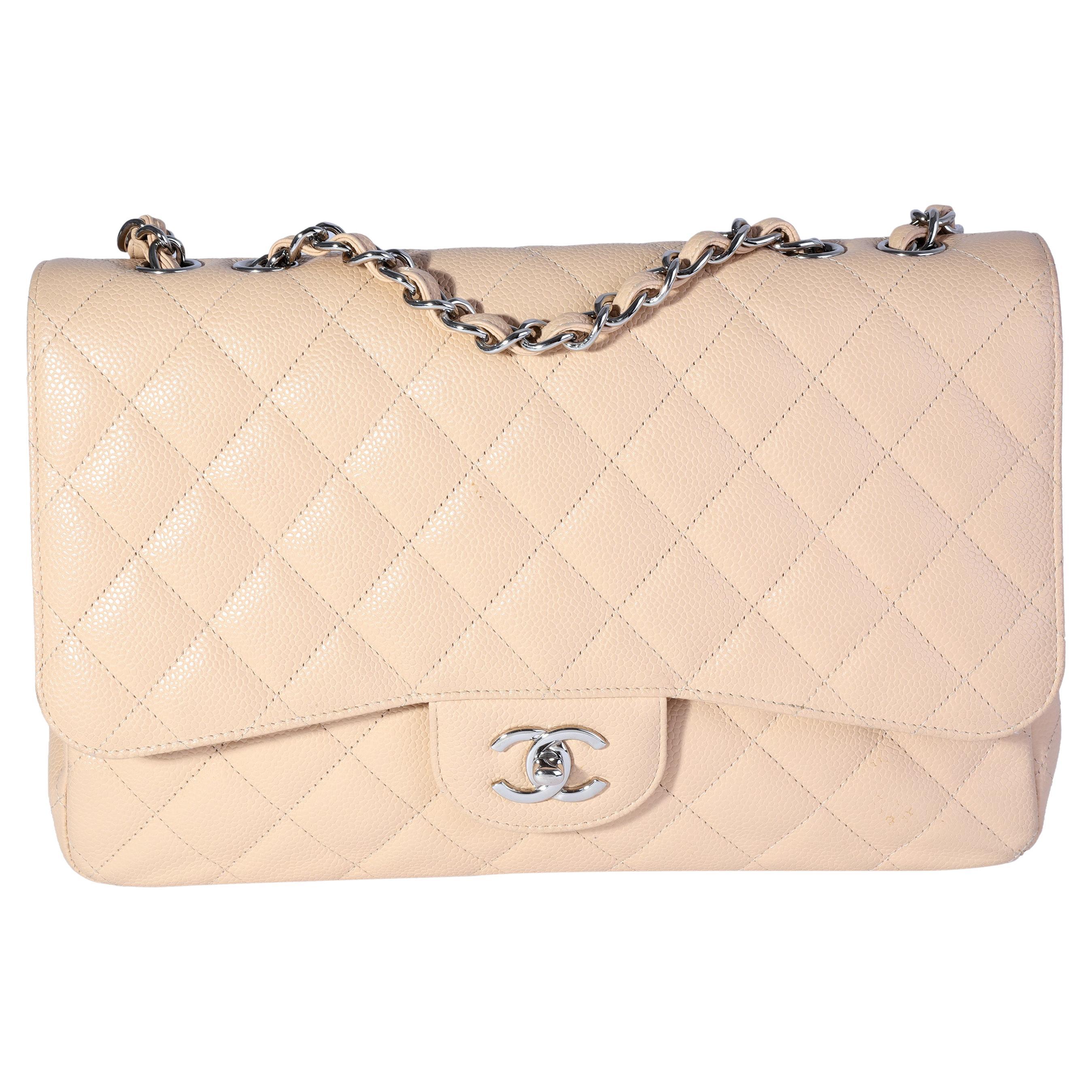 Chanel Beige Jumbo Bag - 24 For Sale on 1stDibs
