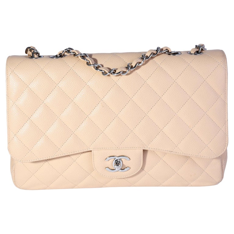 Chanel Caviar Beige Quilted Bag - 29 For Sale on 1stDibs