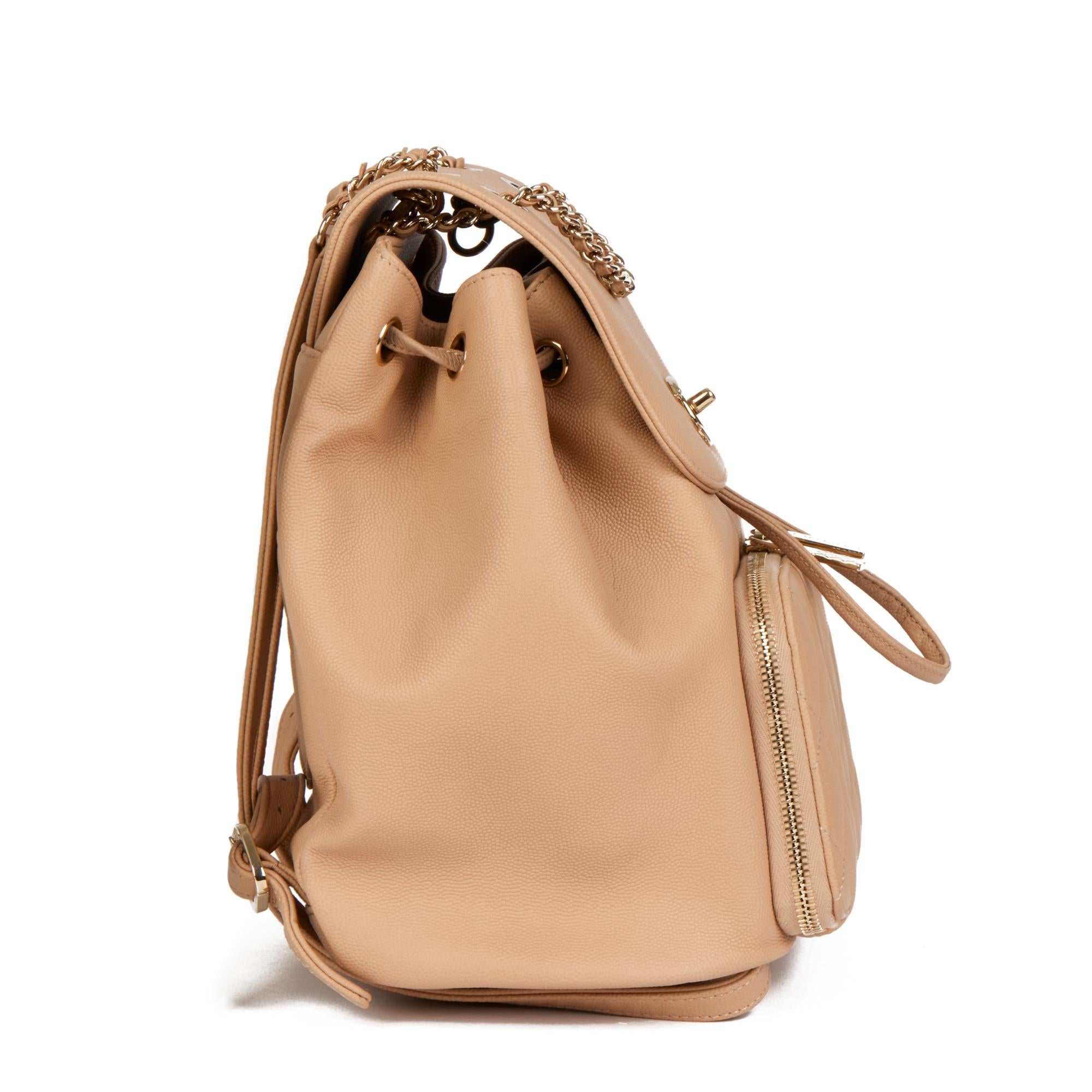 beige chanel backpack
