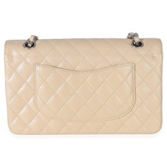Chanel Beige Quilted Caviar Medium Double Flap Bag