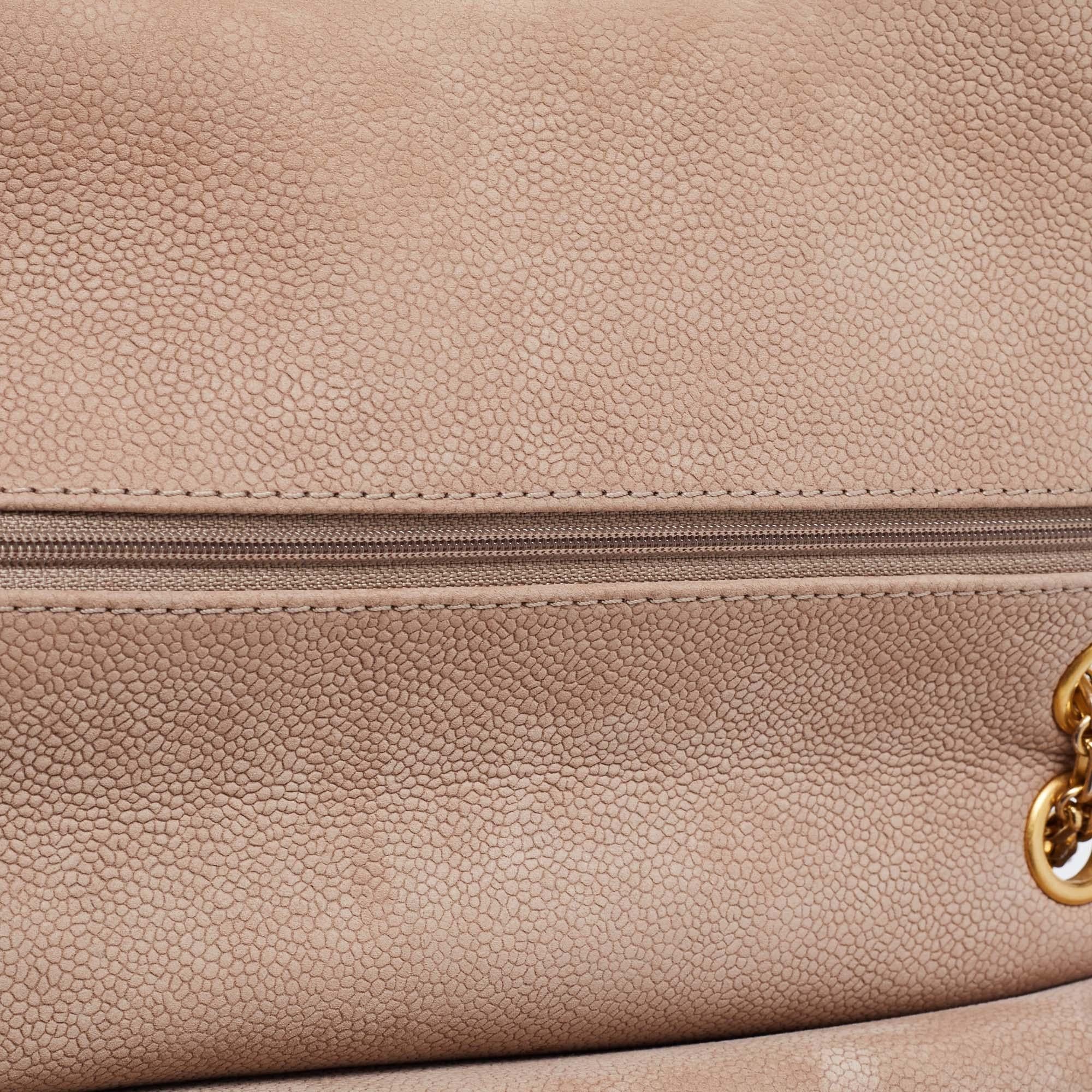 Chanel Beige Quilted Caviar Nubuck Leather Reissue 2.55 Classic 226 Flap Bag 7