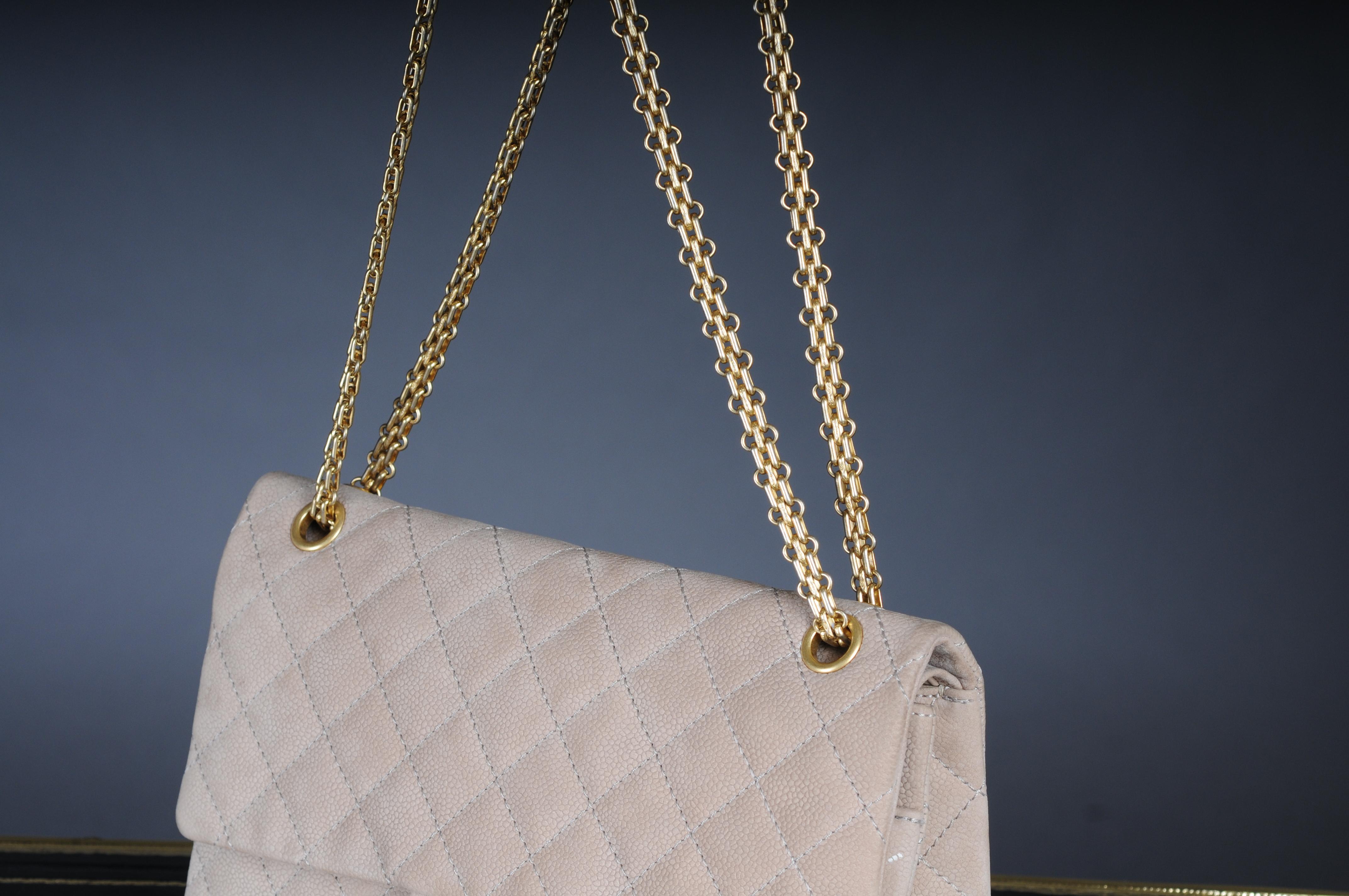 Bolso Chanel con solapa Reissue 2.55 Classic 226 de piel nobuk caviar acolchada beige en Excelente estado para la venta en 10707, DE