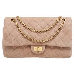 Chanel Beige Quilted Caviar Nubuck Leather Reissue 2.55 Classic 226 Flap Bag