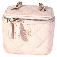 Chanel Beige Quilted Caviar Vanity with Chain