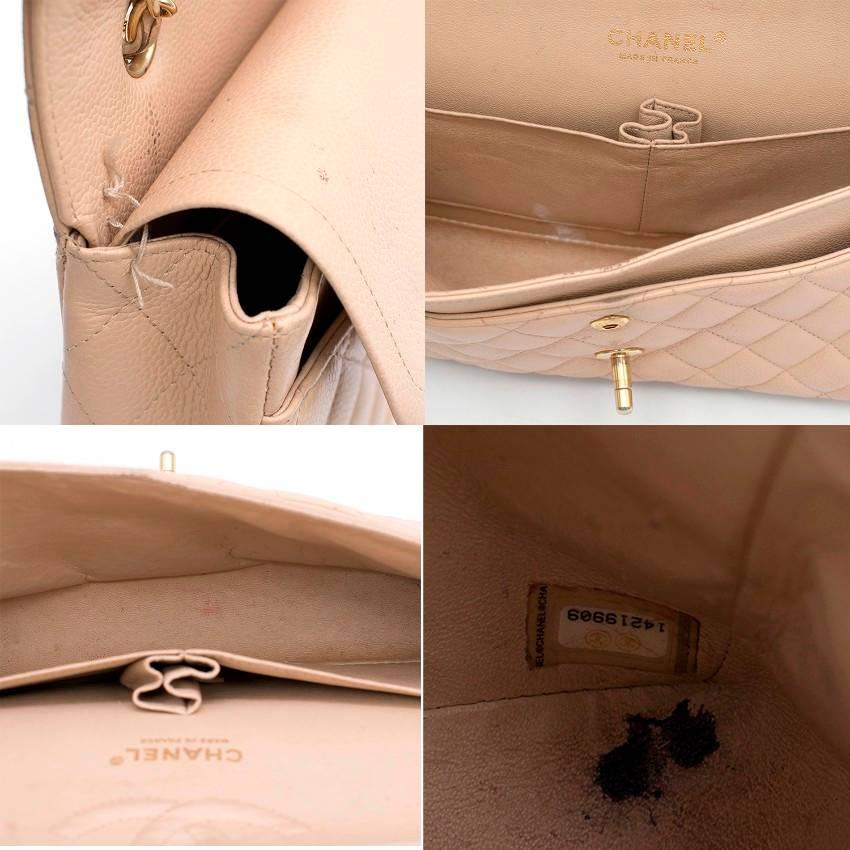 Chanel Beige Quilted Double Flap Bag  In Good Condition For Sale In London, GB