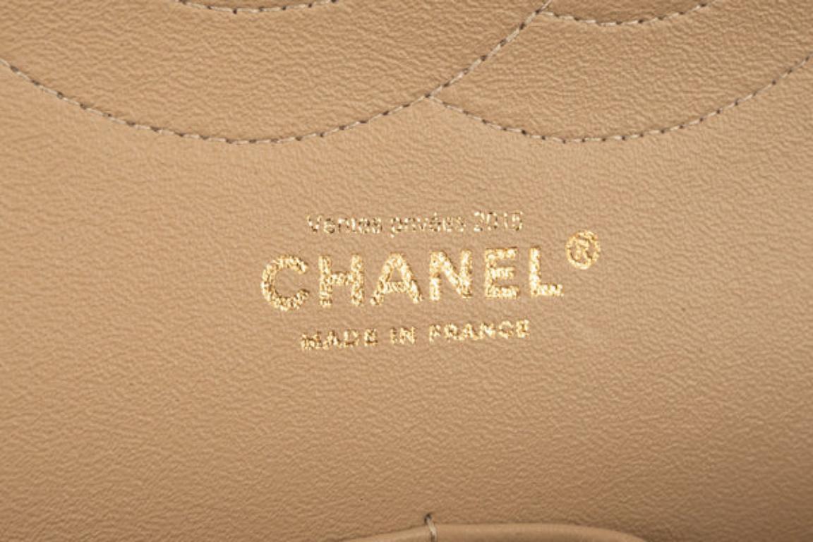 Chanel Beige Quilted Lamb Leather Jumbo Timeless Bag, 2013/2014 For Sale 7
