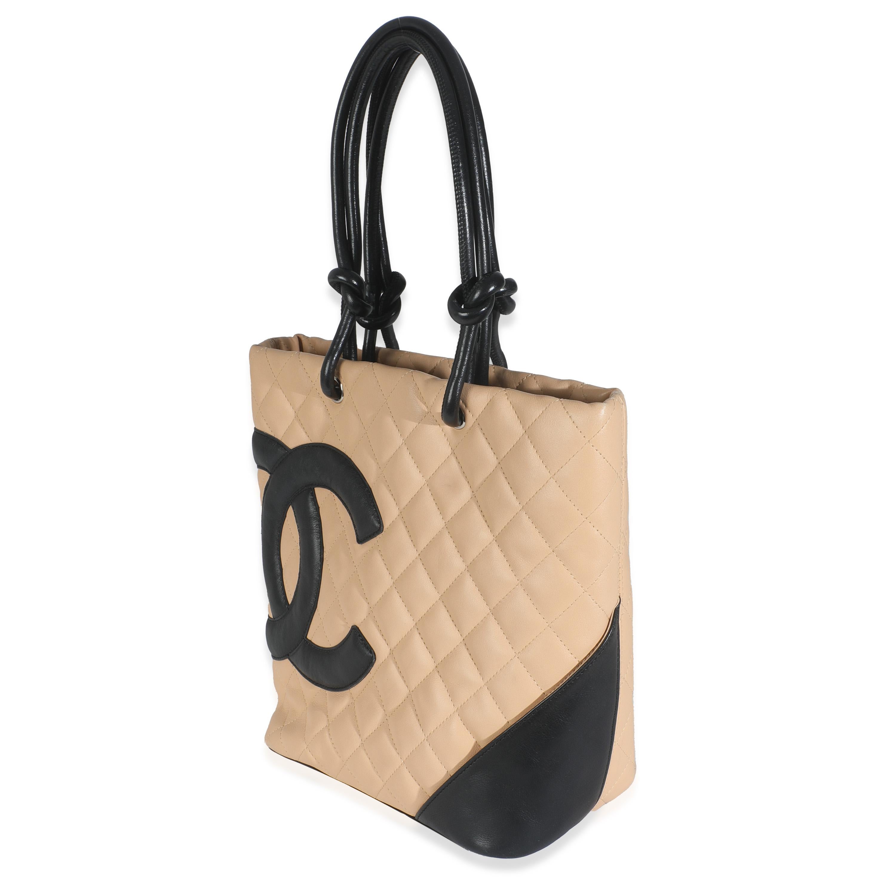 Women's or Men's Chanel Beige Quilted Lambskin Cambon Bucket Bag For Sale