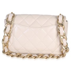 Chanel Beige Quilted Lambskin Large Funky Town Flap Bag
