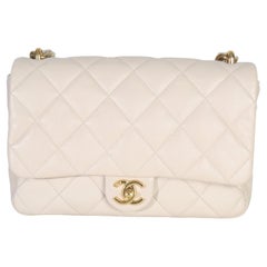 Chanel Beige Quilted Lambskin Large Funky Town Flap Bag