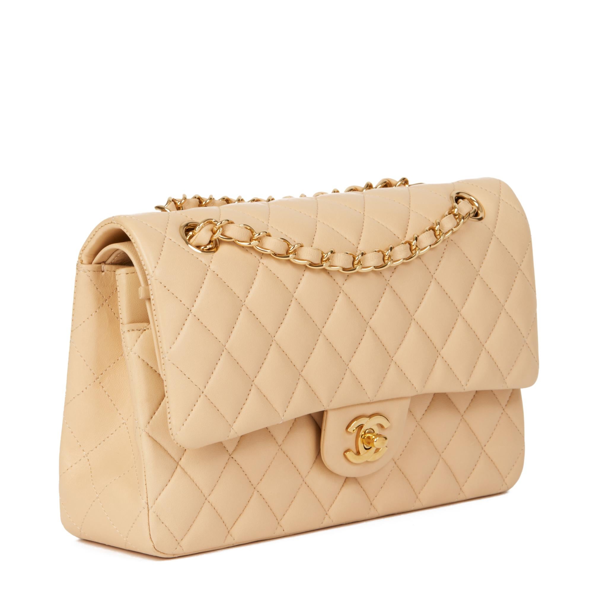 CHANEL
Beige Quilted Lambskin Medium Classic Double Flap Bag

Xupes Reference: HB4518
Serial Number: 17373497
Age (Circa): 2013
Accompanied By: Chanel Dust Bag, Authenticity Card
Authenticity Details: Authenticity Card, Serial Sticker (Made in