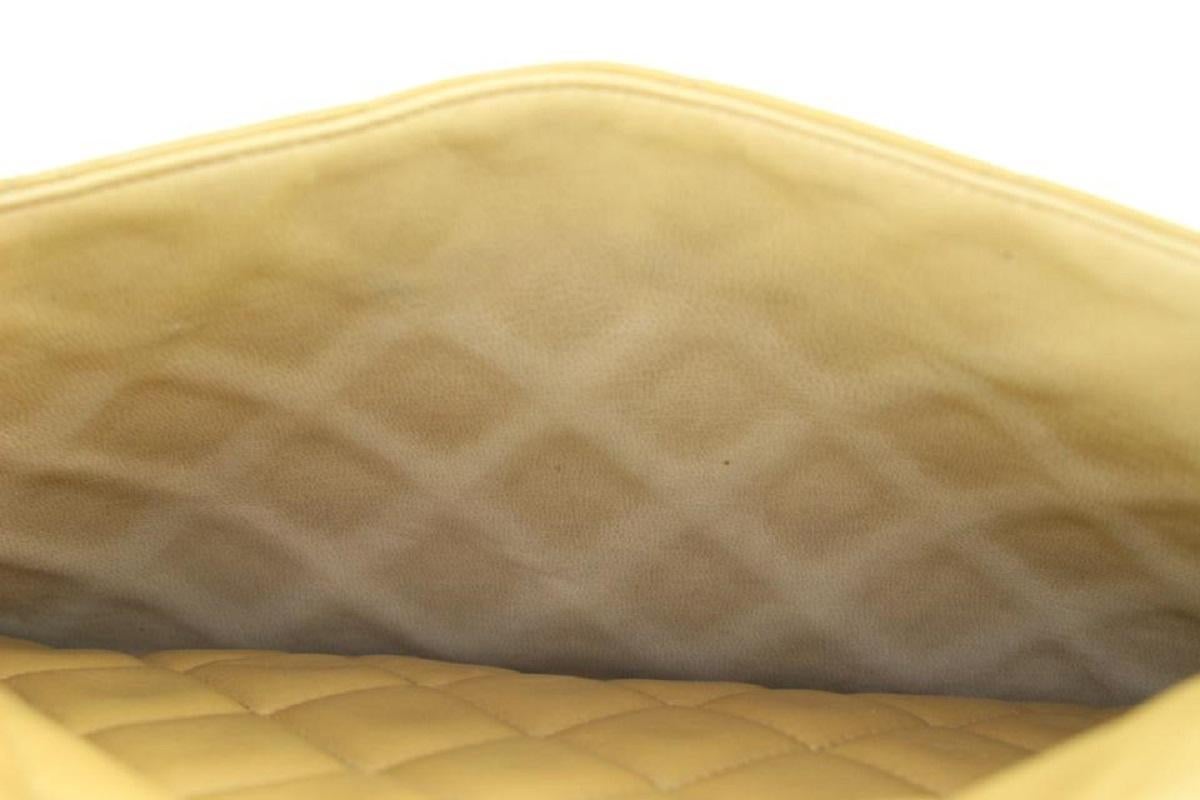 Chanel Beige Quilted Lambskin ShopperTote Chain Bag 593cas615 For Sale 7