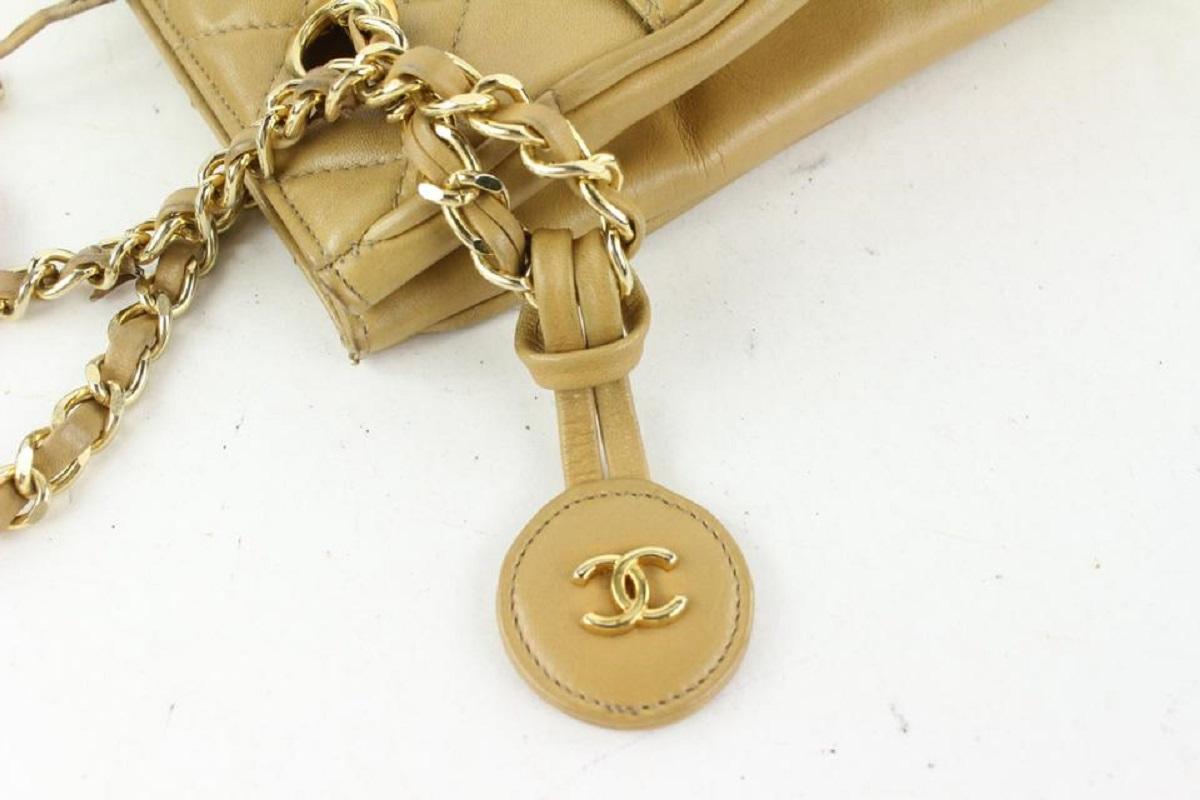 Chanel Beige Quilted Lambskin ShopperTote Chain Bag 593cas615 For Sale 3