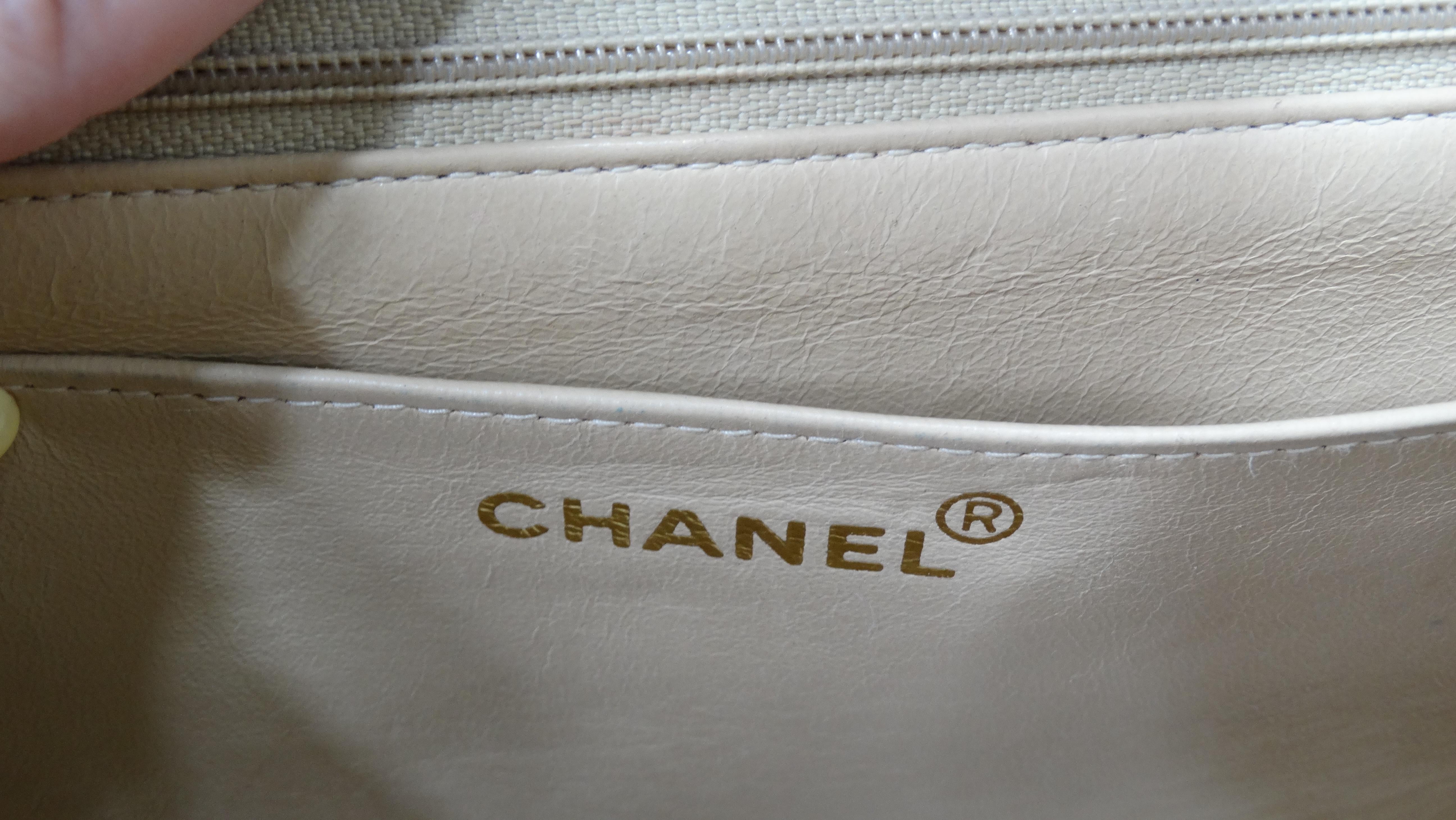 Chanel Beige Quilted Lambskin Single-Flap Jumbo Handbag 7