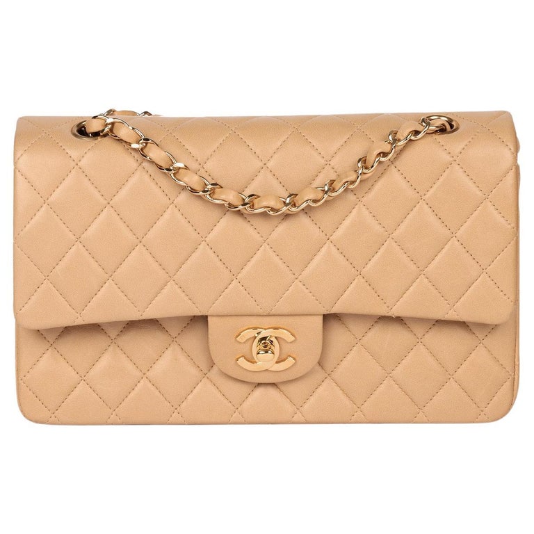 Chanel Quilted Beige Bag - 170 For Sale on 1stDibs