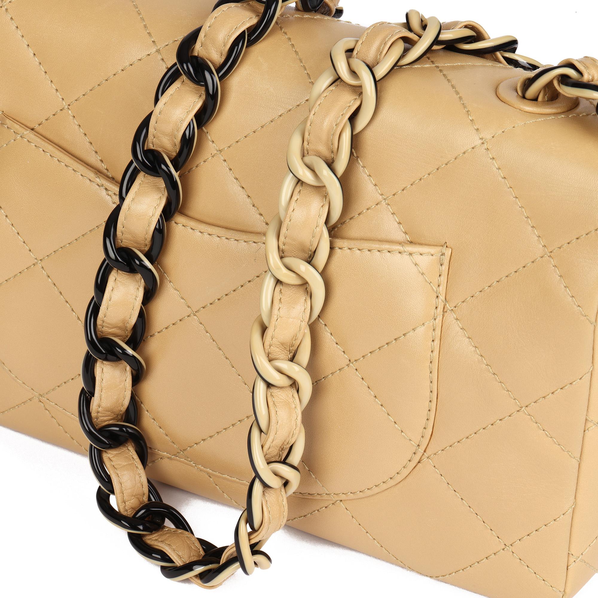 CHANEL Beige Quilted Lambskin Vintage Medium Classic Single Flap Bag 4