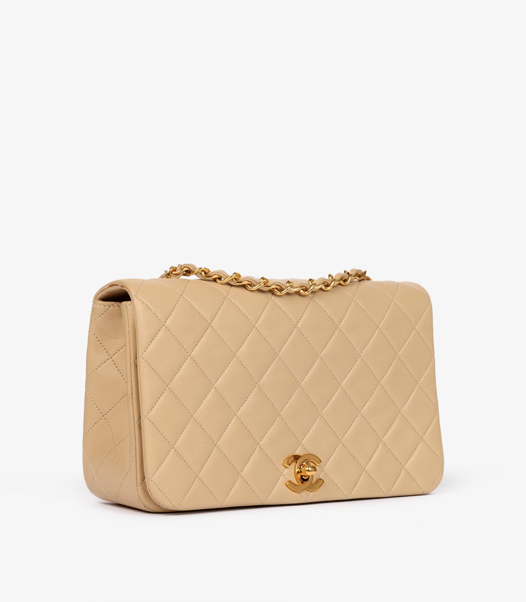 Chanel Beige Quilted Lambskin Vintage Small Classic Single Full Flap Bag

Product Details
Xupes Ref: HB5861
Brand: Chanel
Model: Small Classic Single Full Flap Bag
Type: Shoulder, Crossbody
Serial Number: 1216181
Age: 1989
Accompanied By: Chanel